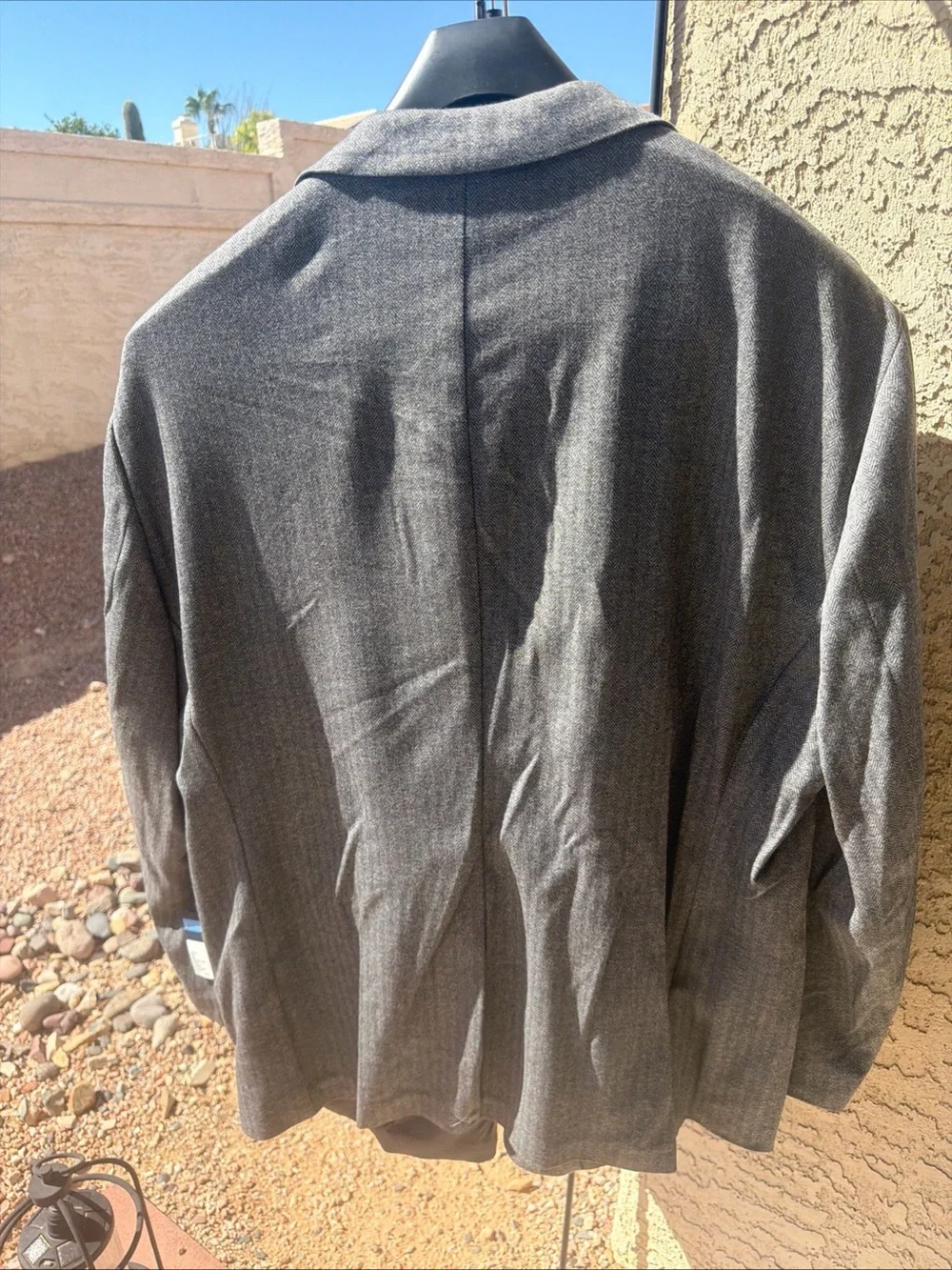Stafford Gray Charcoal HB Blazer Jacket 58 L $188 Big & Tall
